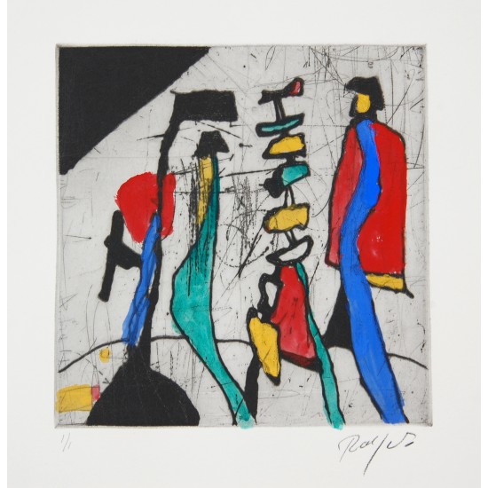 Robert Jacobsen. (1912-1993) Hand-painted lithograph