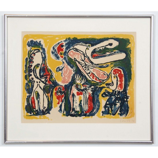 Asger Jorn 1914-1973, Sujet Romantique, litografisk værk fra 1970