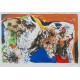 Asger Jorn 1914-1973, La Féte Des Morts, lithographic work from 1969.