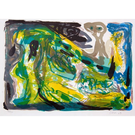 Asger Jorn 1914-1973, NUIT DeCHIREE, litografisk værk fra 1969