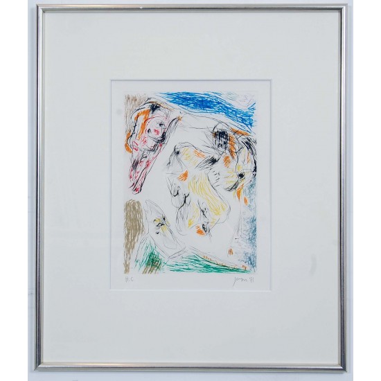 Asger Jorn 1914-1973, Euclide Coincé, litografisk værk fra 1971