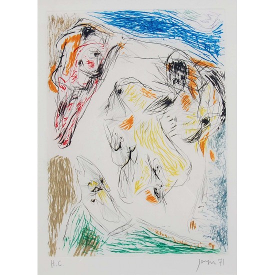 Asger Jorn 1914-1973, Euclide Coincé, lithographic work from 1971