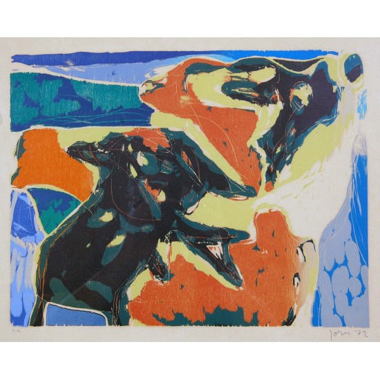 Asger Jorn 1914-1973, Untitled, lithographic work from 1972