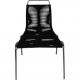 Poul Kjærholm PK-2 chair in black flagline