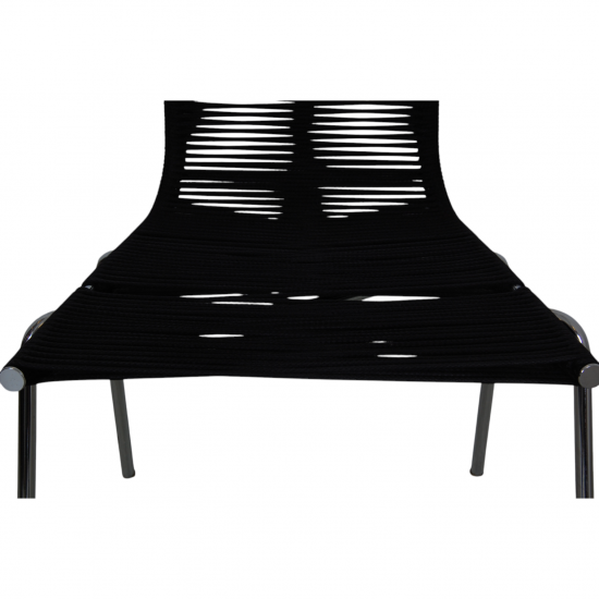 Poul Kjærholm PK-2 chair in black flagline