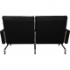 Poul Kjærholm PK-31/2 sofa in black Aura leather