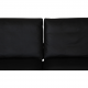 Poul Kjærholm PK-31/2 sofa in black Aura leather