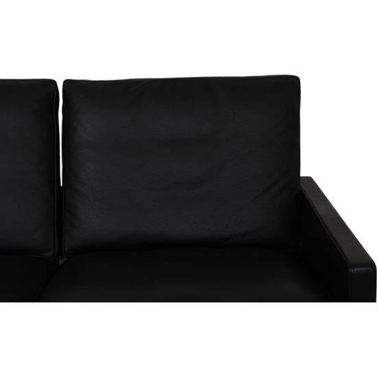 Poul Kjærholm PK-31/2 sofa in black Aura leather