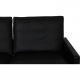 Poul Kjærholm PK-31/2 sofa in black Aura leather