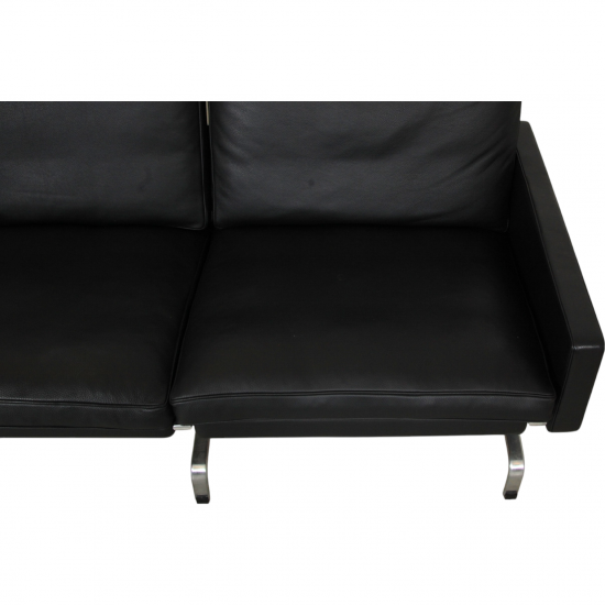 Poul Kjærholm PK-31/2 sofa i sort Aura læder