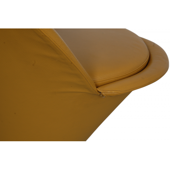 Verner Panton Cone chair in yellow leather