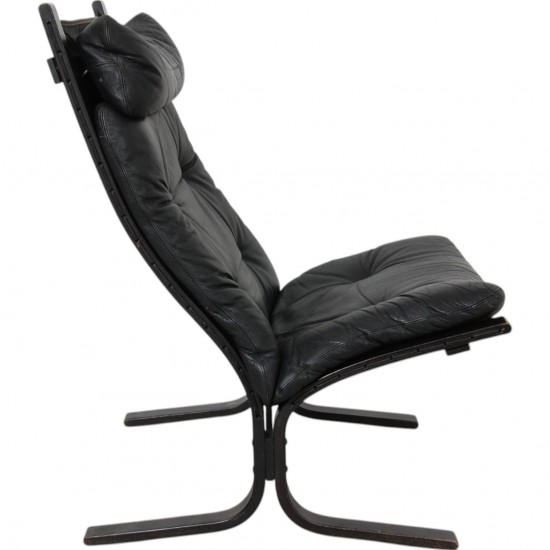 Ingmar Relling Siesta chair in black leather