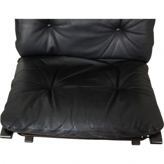 Ingmar Relling Siesta chair in black leather