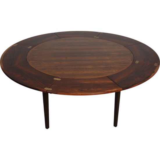 Dyrlund Circulare Flip-Flap Dining table of Rosewood