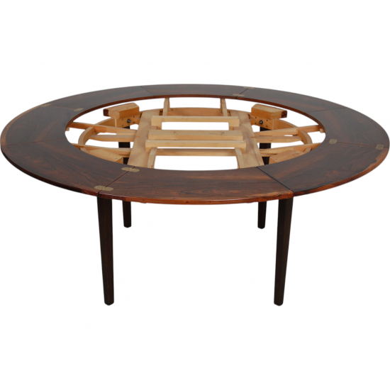 Dyrlund Circulare Flip-Flap Dining table of Rosewood