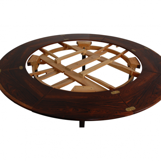 Dyrlund Circulare Flip-Flap Dining table of Rosewood