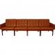 Ole Gjerløv-Knudsen 4.seater modulin sofa in cognac leather