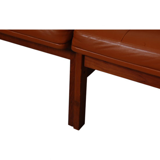 Ole Gjerløv-Knudsen 4.seater modulin sofa in cognac leather