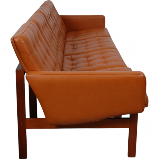 Ole Gjerløv-Knudsen 4.seater modulin sofa in cognac leather