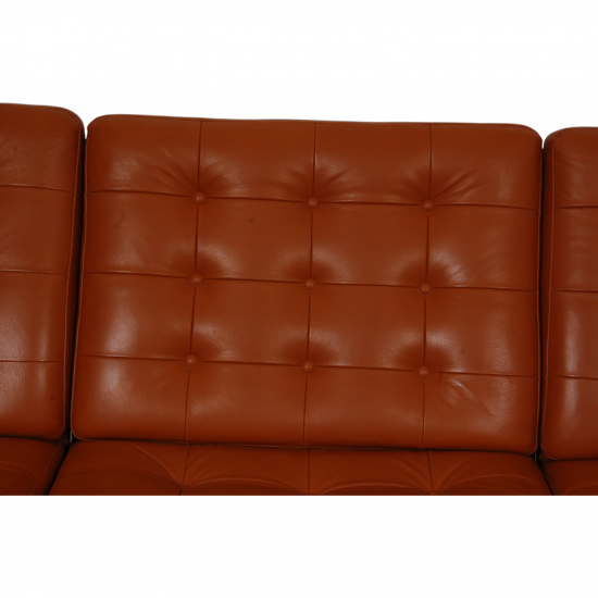 Ole Gjerløv-Knudsen 4.seater modulin sofa in cognac leather