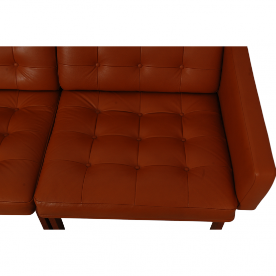 Ole Gjerløv-Knudsen 4.seater modulin sofa in cognac leather