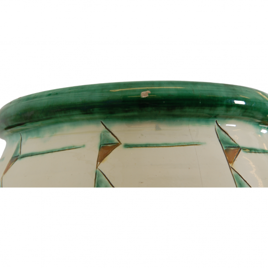 Herman Kæhler green vase H:58 Cm