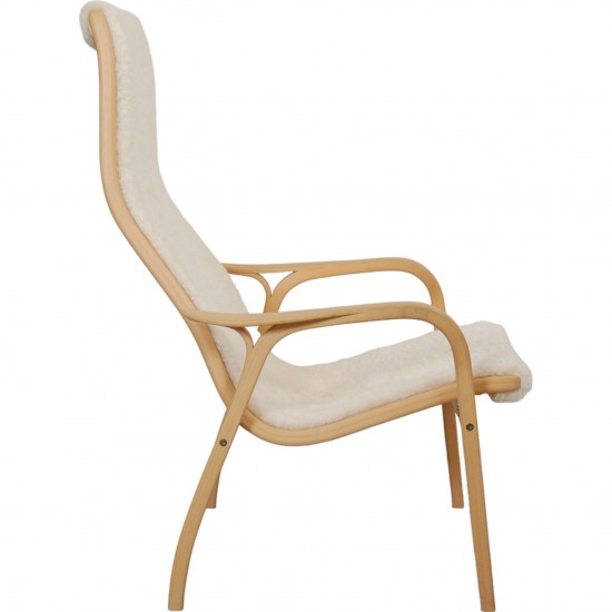 Yngve Ekstrom Lamino chair in white wool 1