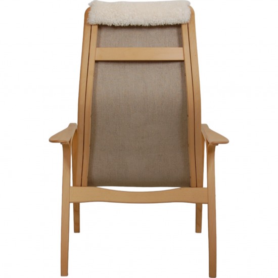 Yngve Ekstrom Lamino chair in white wool 1