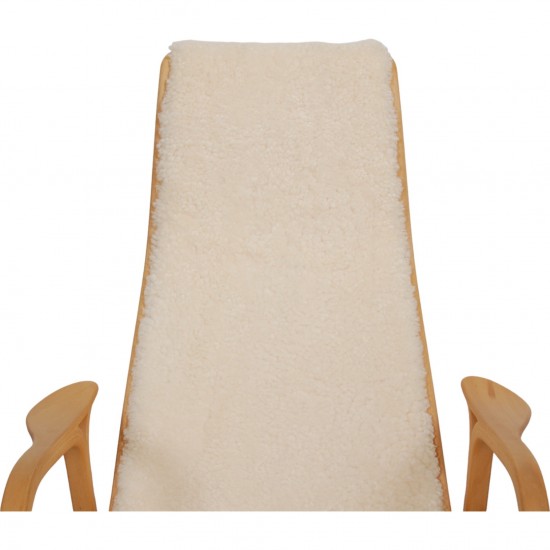 Yngve Ekstrom Lamino chair in white wool 1