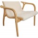 Yngve Ekstrom Lamino chair in white wool 1