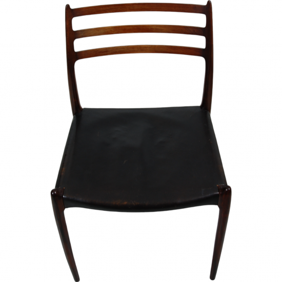 Set of 6 N.O Møller No-78 chairs in rosewood