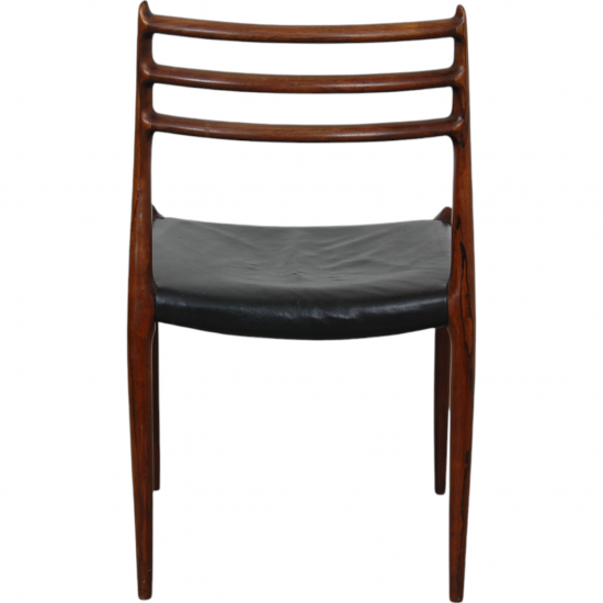 Set of 6 N.O Møller No-78 chairs in rosewood