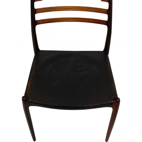 Set of 6 N.O Møller No-78 chairs in rosewood