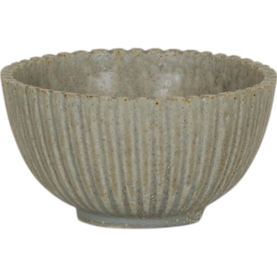 Arne Bang Stoneware bowl with ribbed design