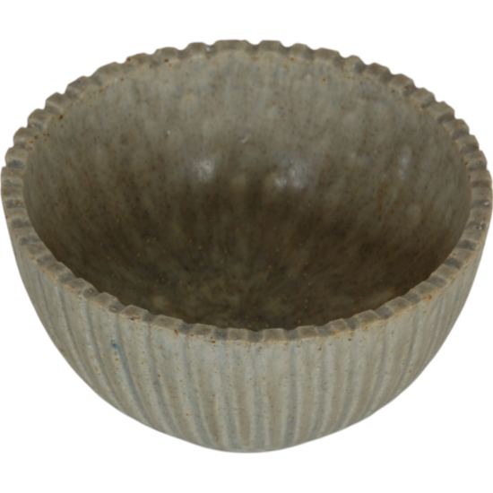 Arne Bang Stoneware bowl with ribbed design