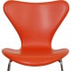 Arne Jacobsen Seven chair reupholstered in orange Paloma leather