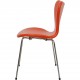 Arne Jacobsen Seven chair reupholstered in orange Paloma leather