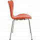 Arne Jacobsen Seven chair reupholstered in orange Paloma leather