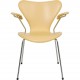 Arne Jacobsen Seven armchair reupholstered in yellow Paloma leather