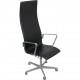 Arne Jacobsen Oxford office chair reupholstered in black anilin leather