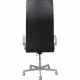 Arne Jacobsen Oxford office chair reupholstered in black anilin leather