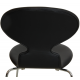 Set Arne Jacobsen Ant chair upholstered in black classic leather (6)