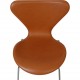 Set of 4 Arne Jacobsen Seven chairs in cognac leather