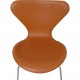 Set of 4 Arne Jacobsen Seven chairs in cognac leather