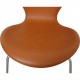 Set of 4 Arne Jacobsen Seven chairs in cognac leather