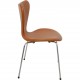 Set of 4 Arne Jacobsen Seven chairs in cognac leather