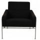 Arne Jacobsen 3301 Loungechair in black Hallingdal fabric