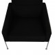 Arne Jacobsen 3301 Loungechair in black Hallingdal fabric