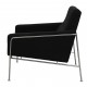 Arne Jacobsen 3301 Loungechair in black Hallingdal fabric