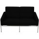 Arne Jacobsen 2.seater 3302 sofa in black hallingdal fabric